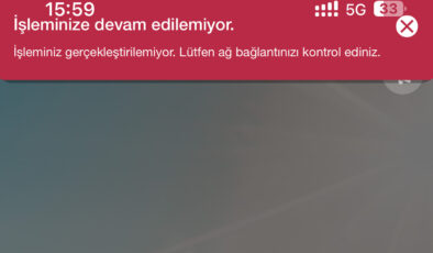Garanti online bankacılık “İşleminize devam edilemiyor. Lütfen ağ bağlantınızı kontrol ediniz.” hatası